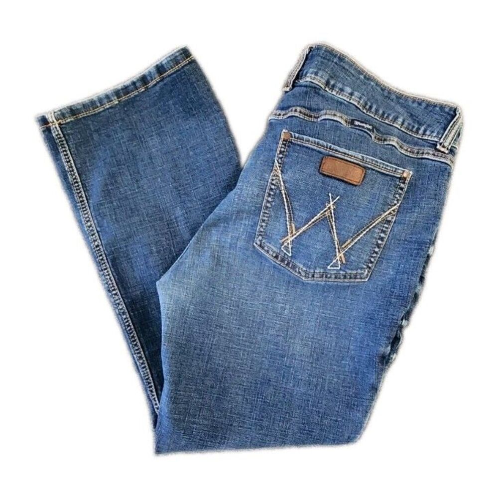 Wrangler Retro Mae Jeans Womens 22Wx30 Bootcut Blue Denim Stretch Western